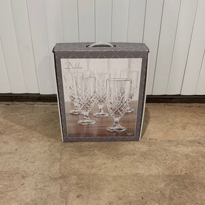 Shannon Dublin Crystal Goblet Set - Clear Set of 8